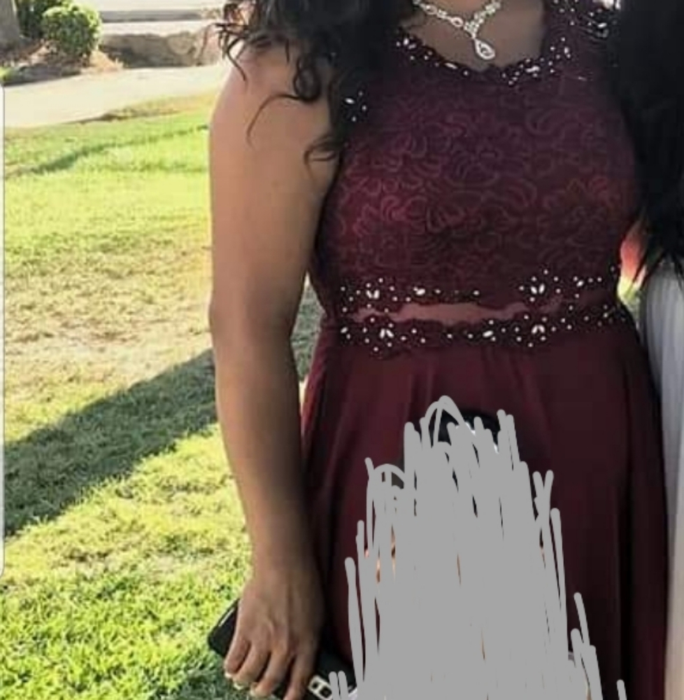 Burgundy dress